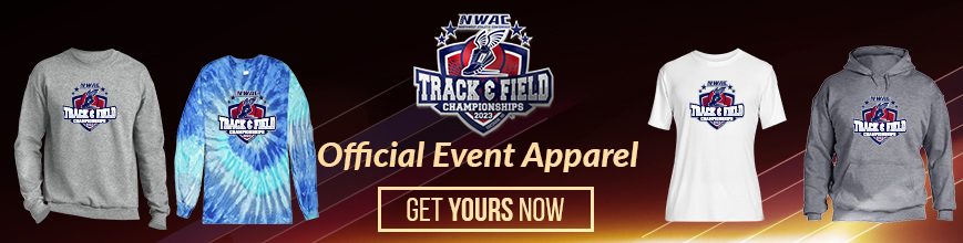 banner ad for track & field merchandise