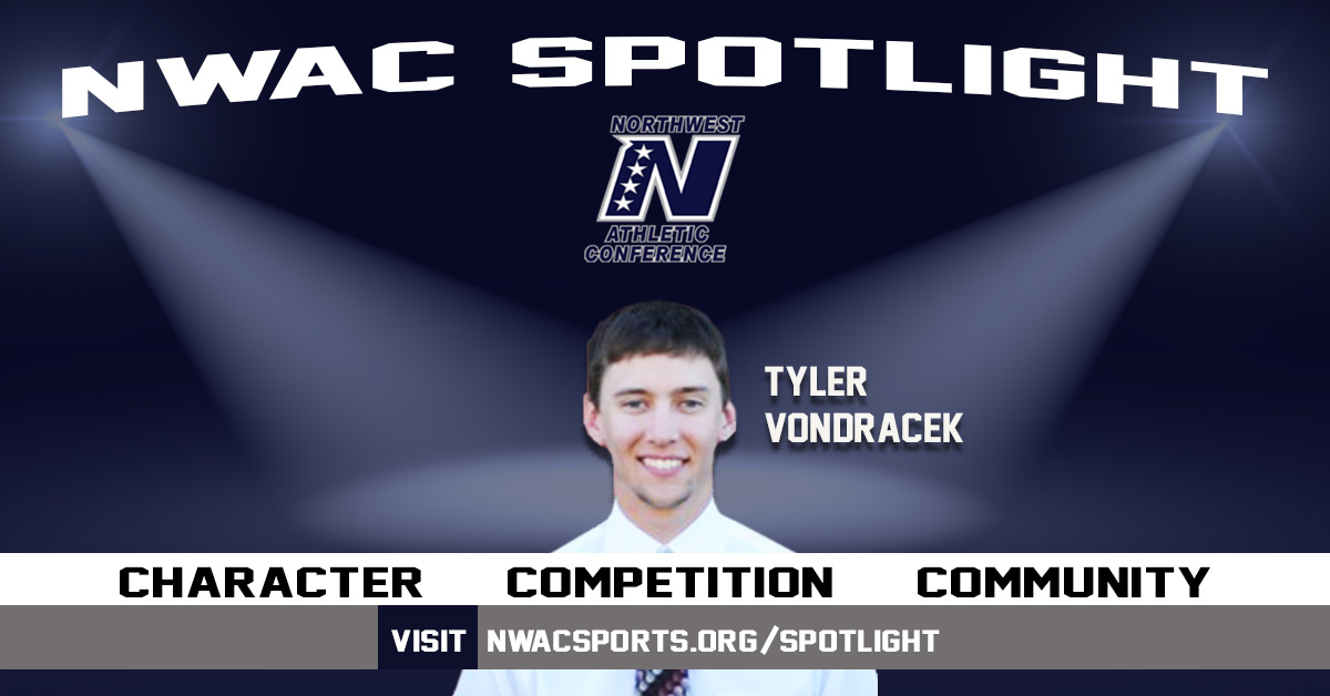 image of Tyler VonDracek in NWAC Spotlight graphic