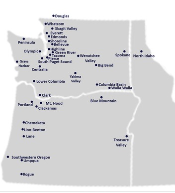 Map of Member School locations