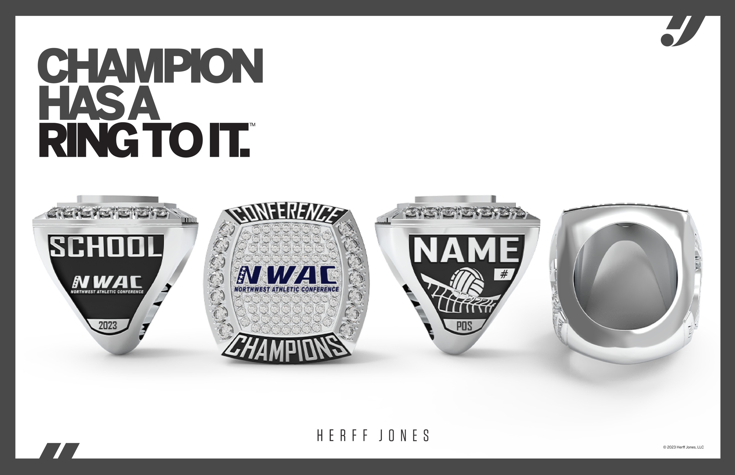 Herff Jones banner ad - Champion has a ring to it. Official ring provider of the NWAC.
