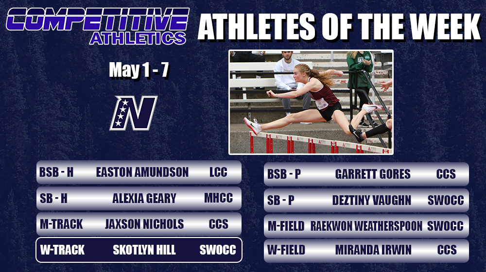 Competitive Athletics NWAC Athletes of the Week: May 1 - 7