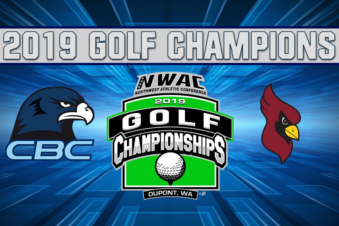 Golf championship logo with CBC and NIC athletic logos