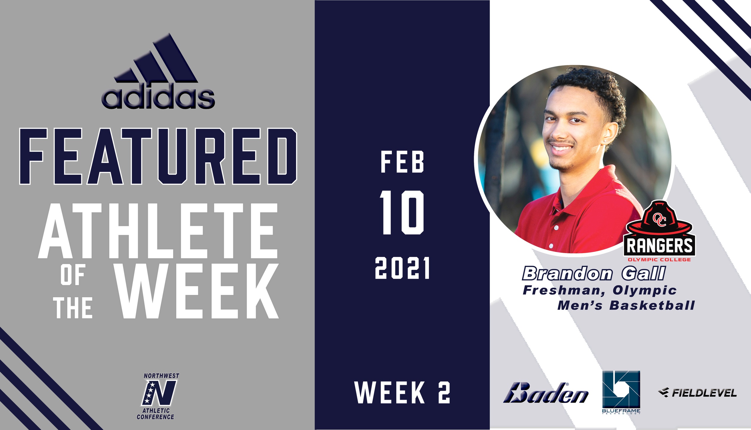 Featured Athlete of the Week graphic with image of Brandon Gall