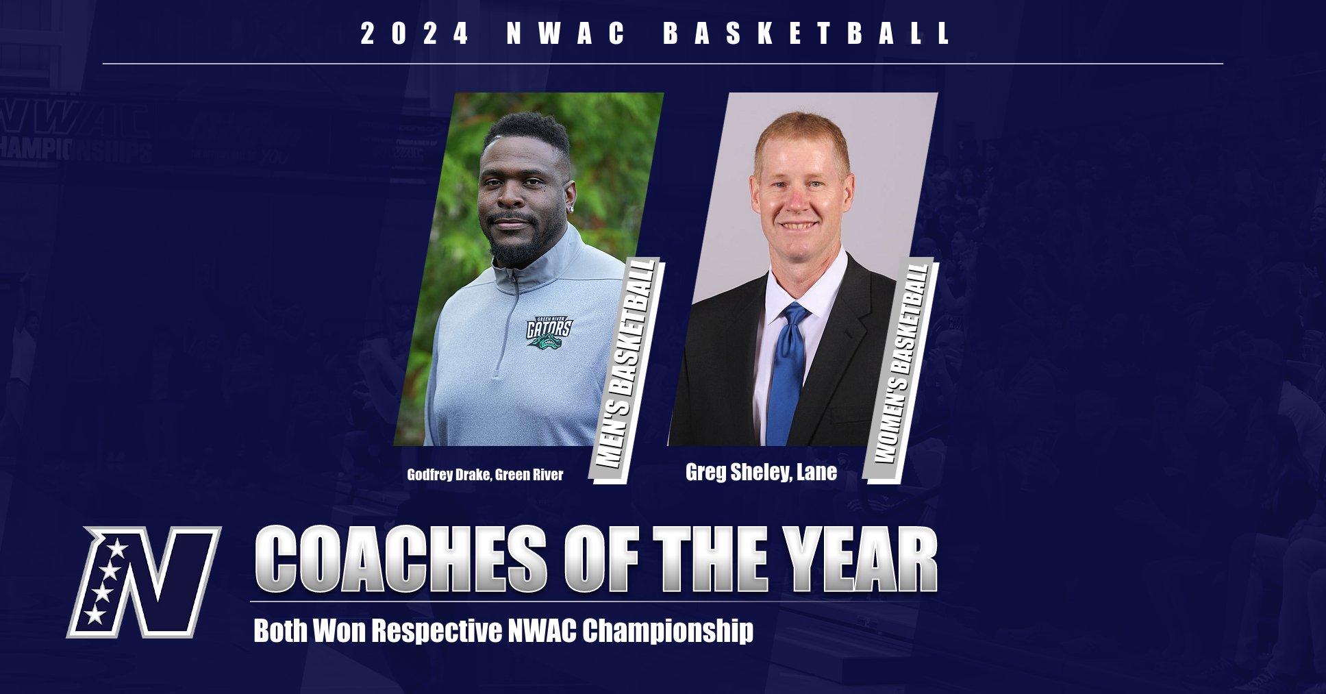 Drake, Sheley Named NWAC Basketball Coaches of the Year After Championship Runs
